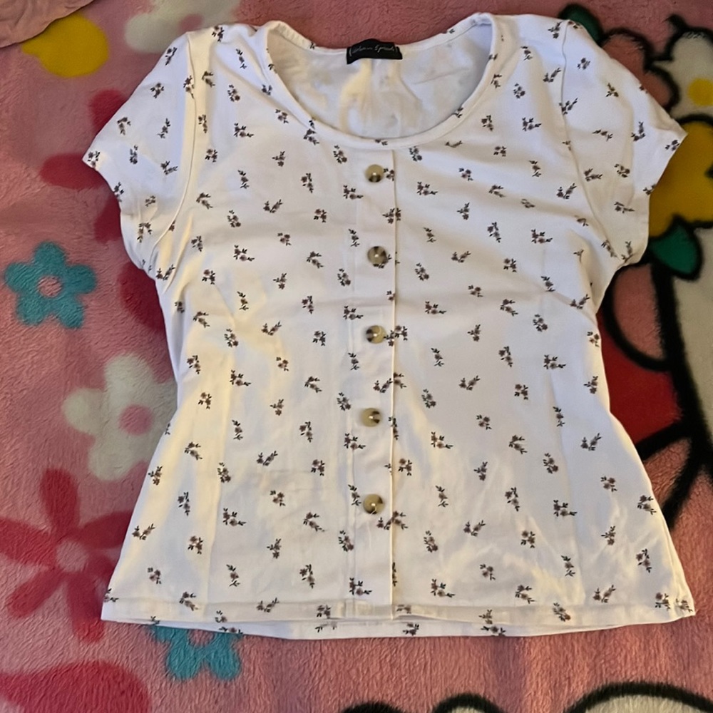 cute flower baby tee